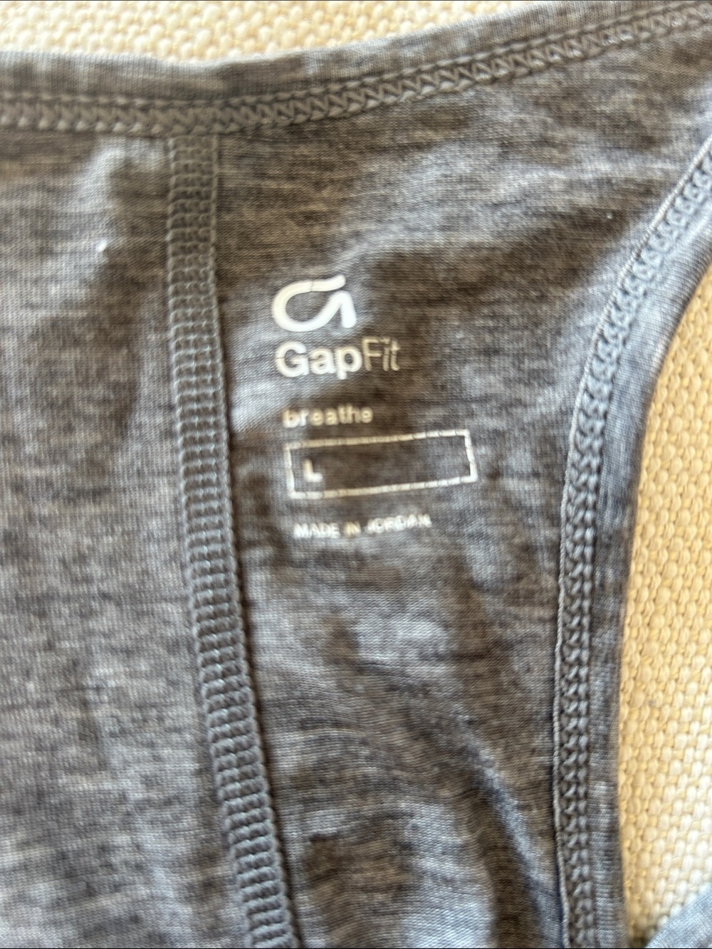GapFit Gray Racerback Tank Top - Picture 3 of 4